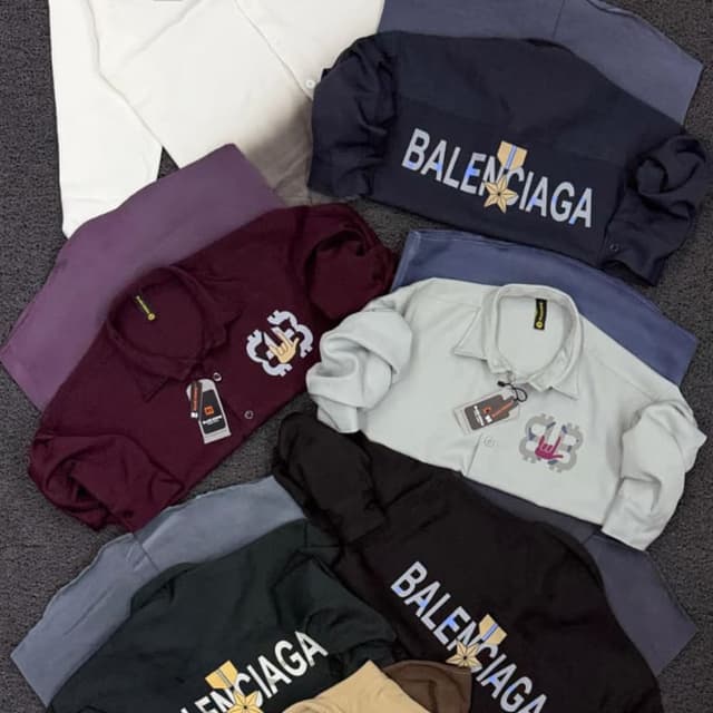 Various - includes white, burgundy, navy blue, black, and light gray Shirts