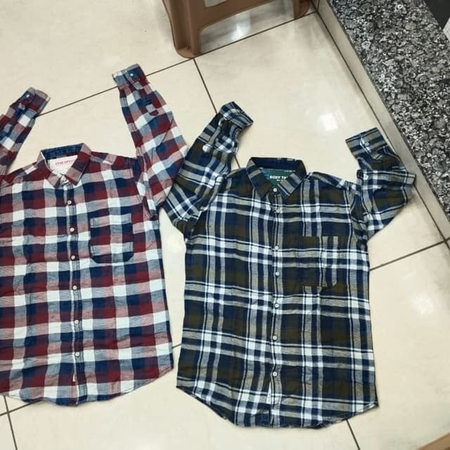 Red, Blue, White and Green, Blue, White Shirt