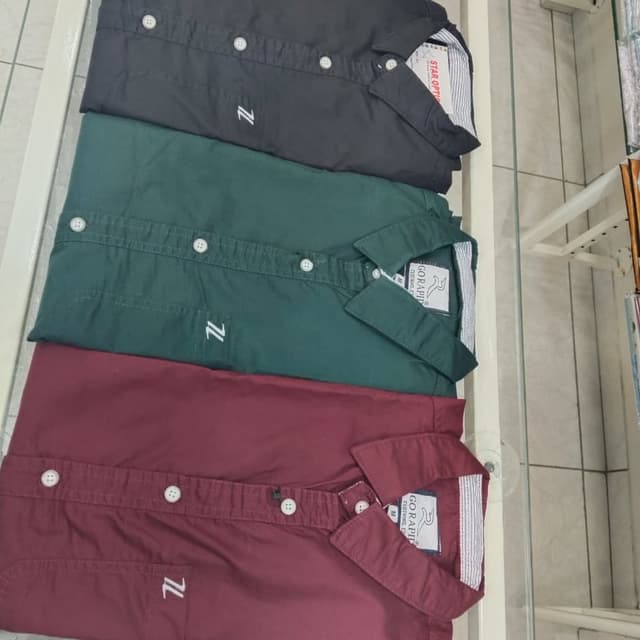 Black, Green, Maroon Shirt