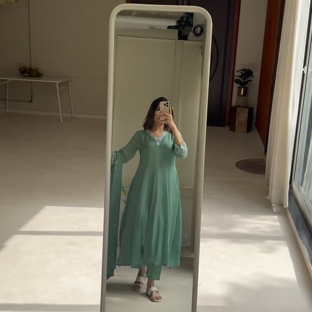 Sea Green Anarkali Suit
