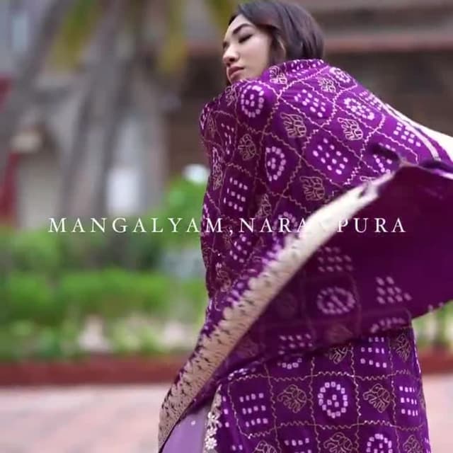 Purple and Gold Dupatta and Suit
