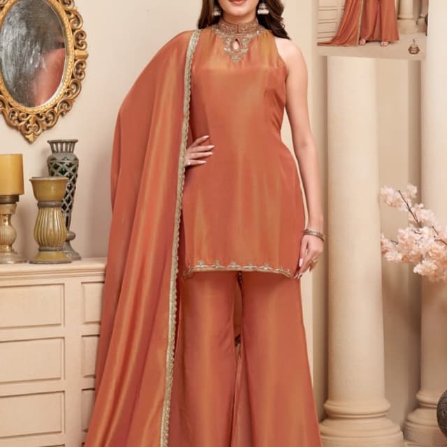 Terracotta Sharara Suit