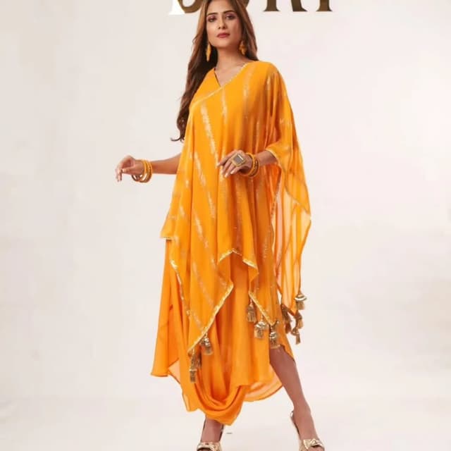 Orange and Gold Kafran Dress