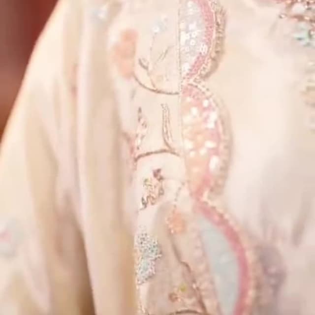 Ivory, Pastel Pink, Light Blue, Gold Kurta
