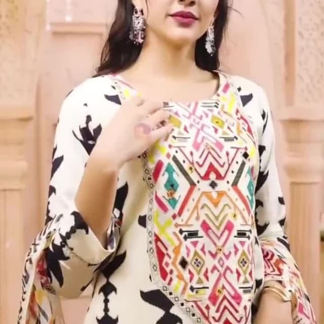 Ivory, Black, and a mix of vibrant colors including red, yellow, green, and blue Kurta or Kurti