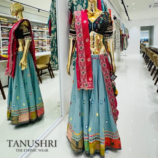 Light Blue, Red, Black, Multicolor Lehenga Choli