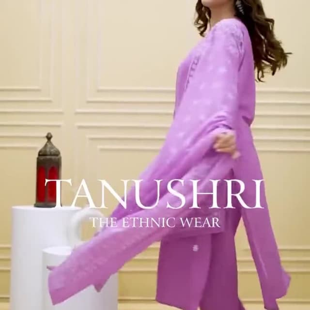 Lavender Kurta with Pants and Dupatta