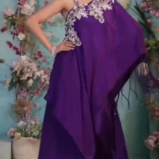 Purple, White, Silver Dress