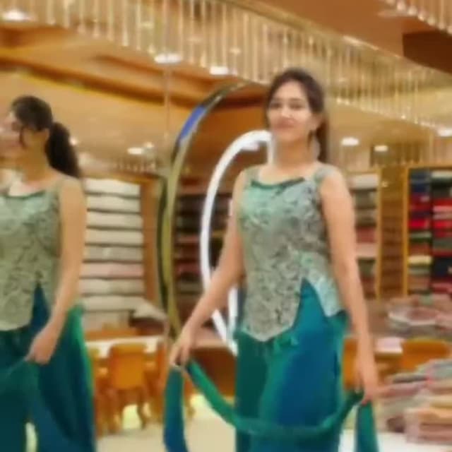 Teal, Sea Green Kurta with Palazzo Pants