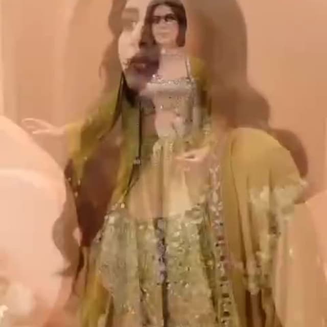 Gold and Olive Green Lehenga Choli