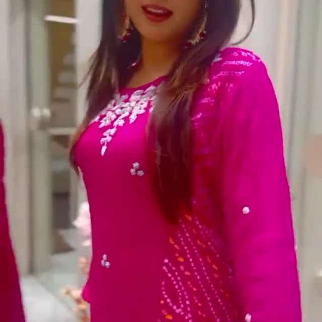 Magenta, White Kurta