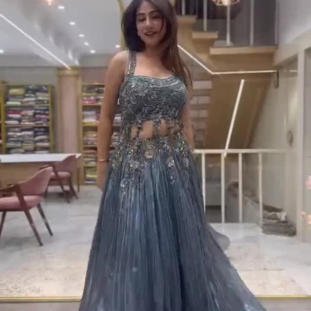 Blue, Silver Dress