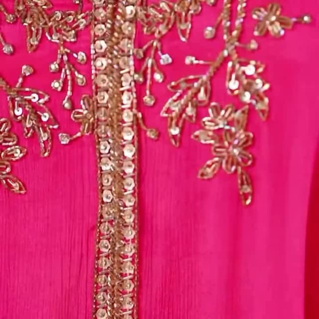 Hot Pink and Gold Kurti/Top