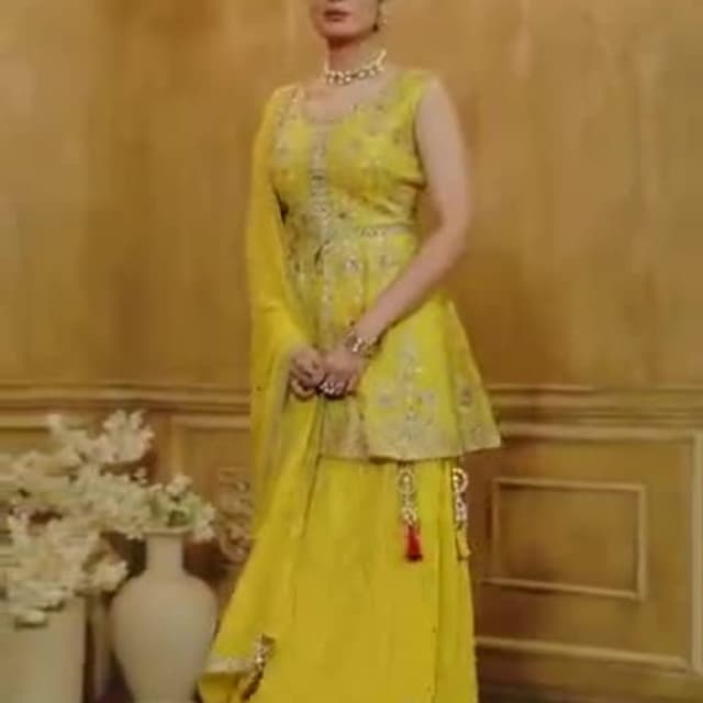 Yellow, Gold Lehenga Choli
