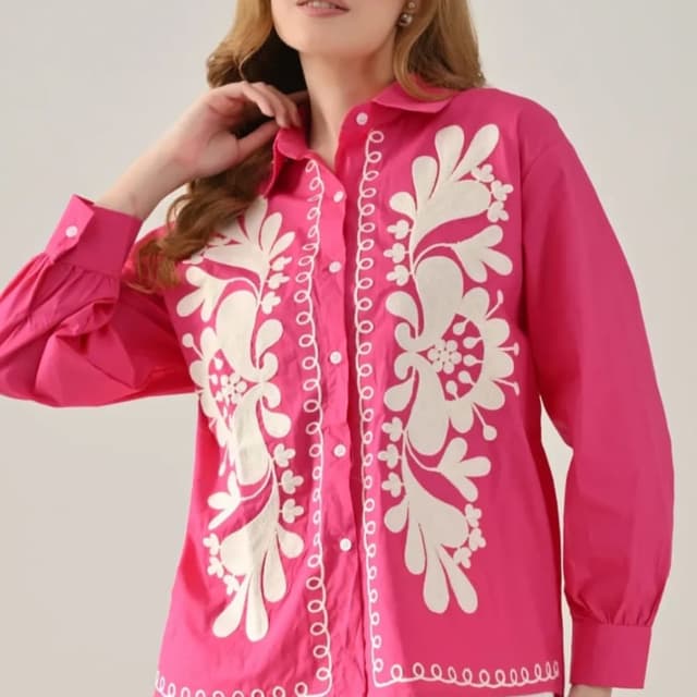 Pink and White Shirt