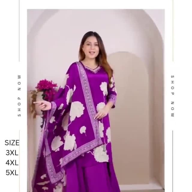 Purple and White Dress