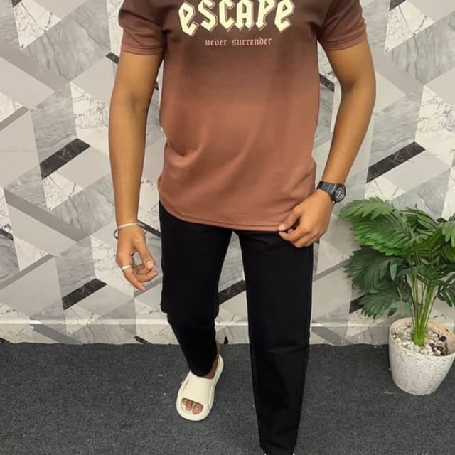 Brown and Black T-shirt