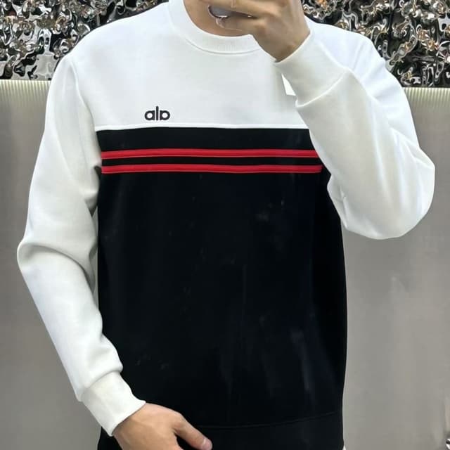 White, Black, Red Sweatshirt