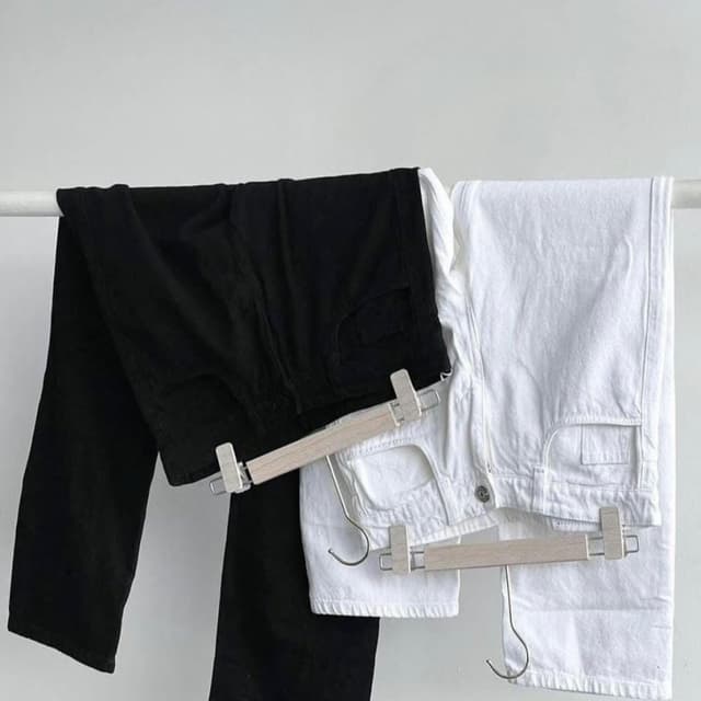 Black and White Jeans