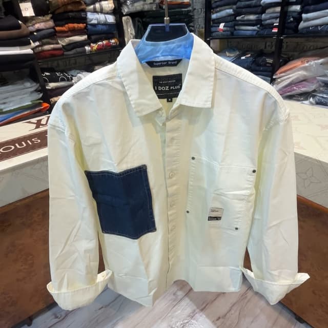 Off-white and Dark Blue Shirt