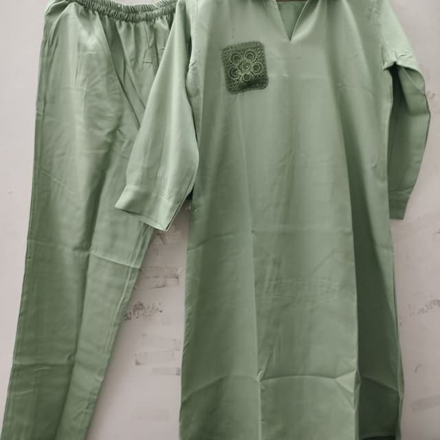 Sage Green Kurta and Trousers Set