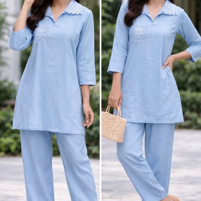 Light Blue Pajama Set