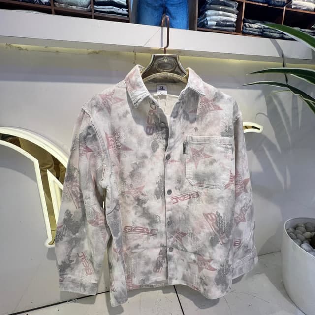 White, Gray, and Pink Shirt