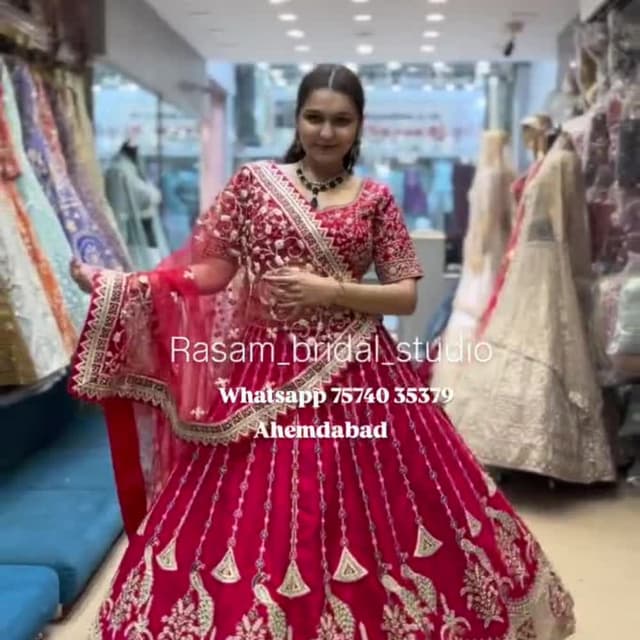Red and Gold Lehenga Choli