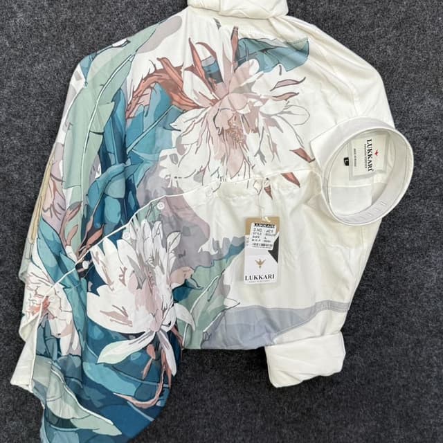 White, Blue, Green, Brown, Pink Shirt