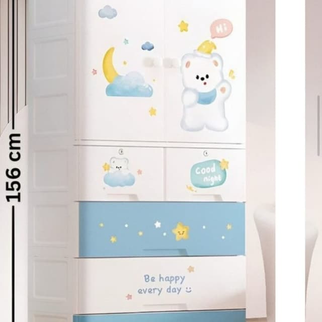 White, Blue, Yellow Wardrobe