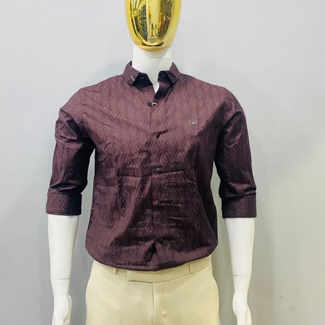 Burgundy, Black Shirt