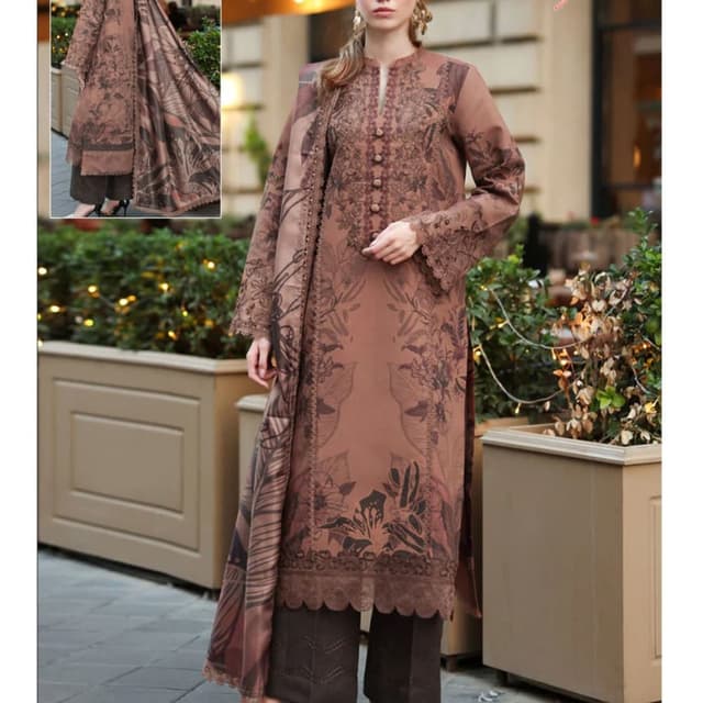Brown and black Salwar Suit