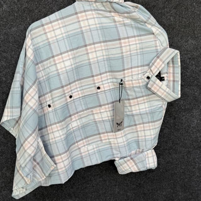 Blue, White, and Pink Shirt