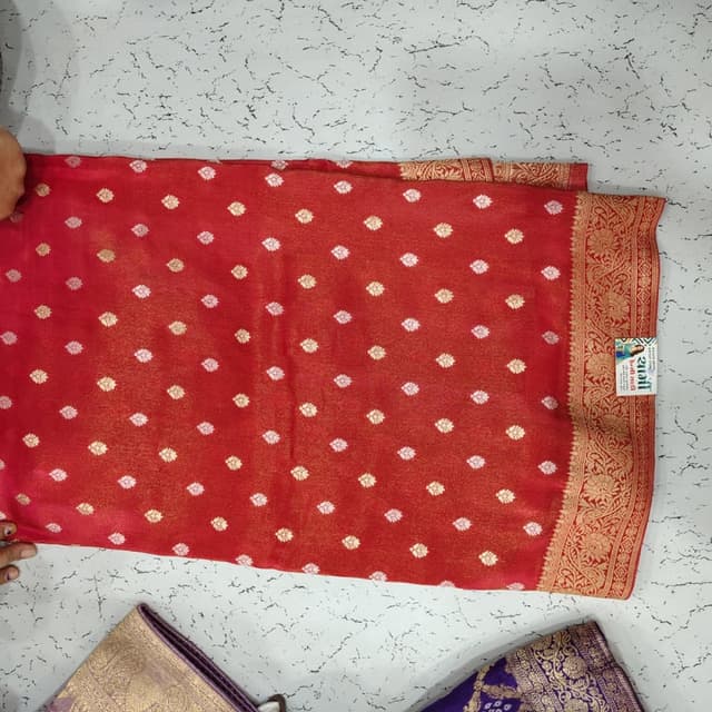Red and Gold Saree