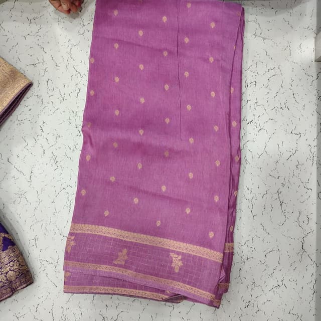 Purple and Gold Saree