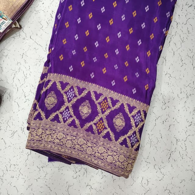 Purple and Gold Saree