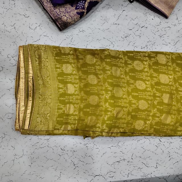 Green and Gold Saree