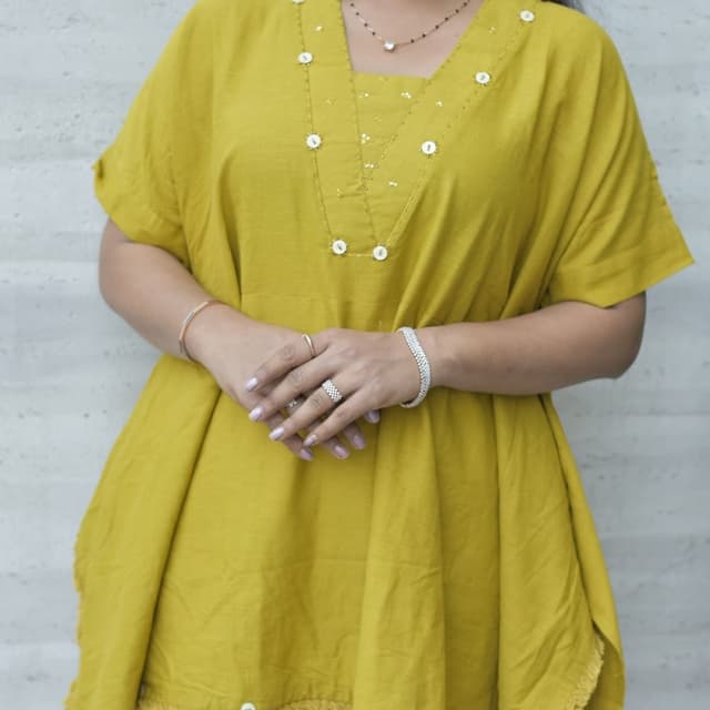 Mustard yellow Kaftan top