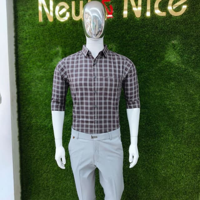 Brown and Gray Shirt and Pants