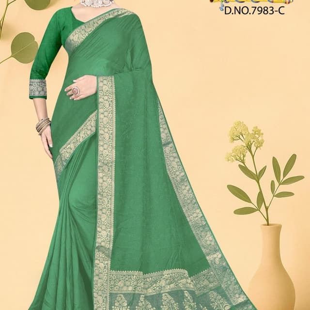 Green and Silver Saree