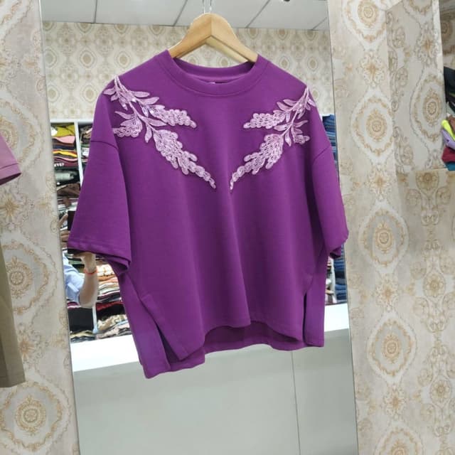 Purple, White Top