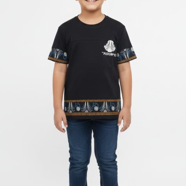 Black, Blue, Gold, White T-shirt