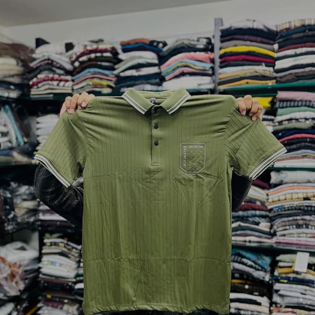 Green, White, Black Polo Shirt