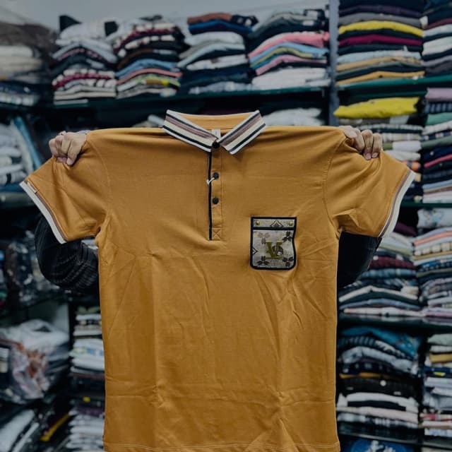 Mustard Yellow, White, Black, Beige Polo Shirt