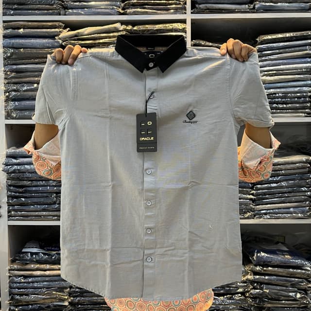 Gray and Black Shirt