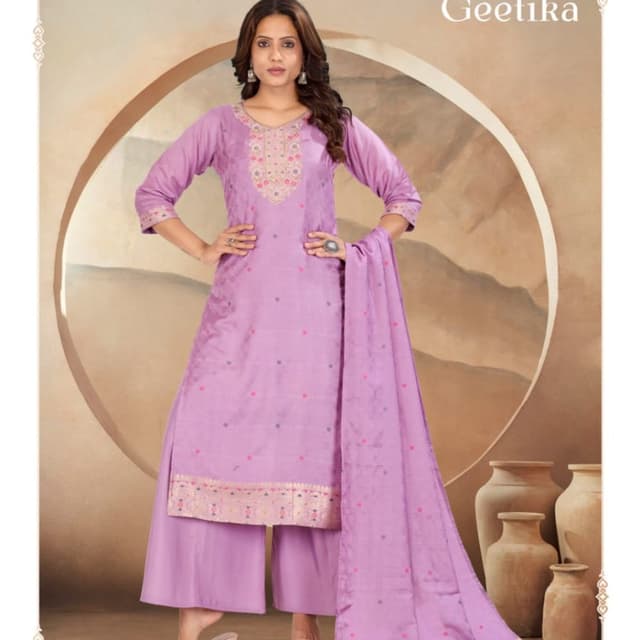 Lavender Salwar Kameez Suit