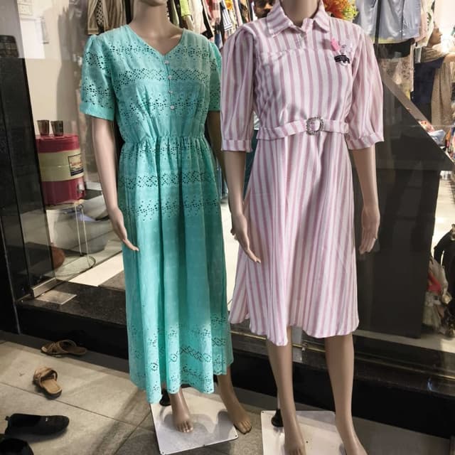 Aqua and Pink with White Dress