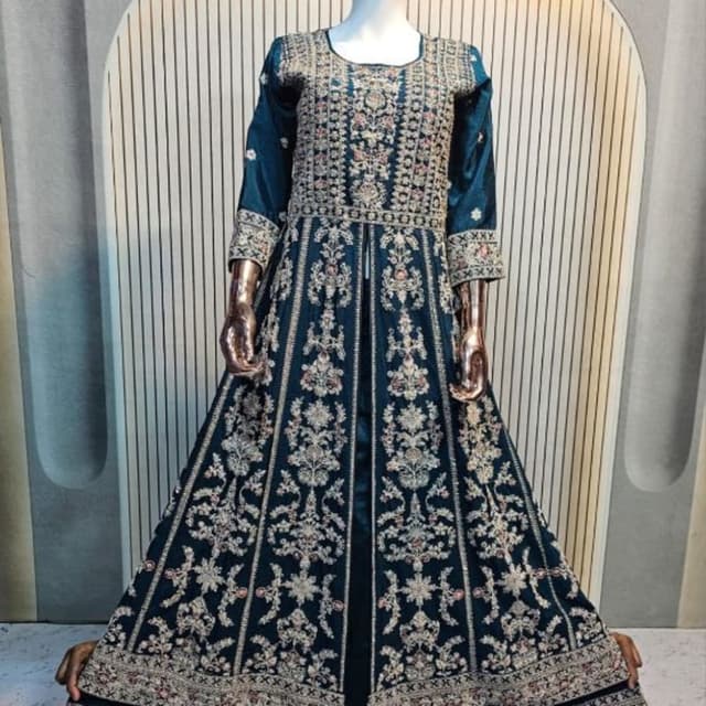 Teal, Gold, Pink Dress