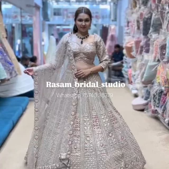 Ivory and blush pink Lehenga Choli