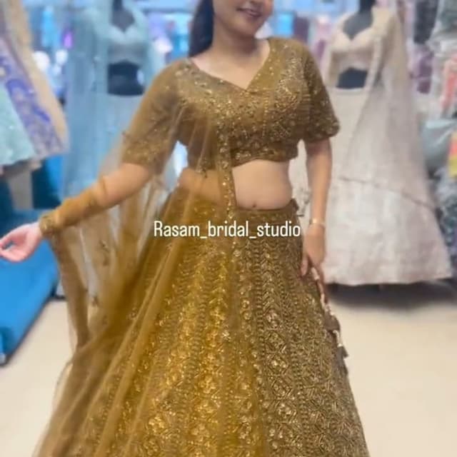 Golden Lehenga Choli